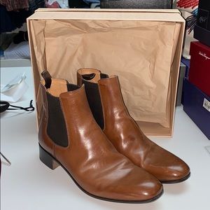 Prada Leather Brown Chelsea Boot
